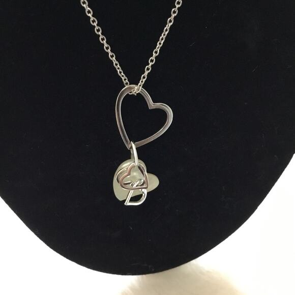 Sterling Silver Multi-Hearts Necklace - Picture 3 of 6